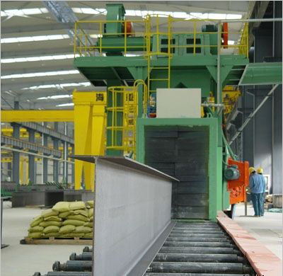 工字鋼除銹設備施工現(xiàn)場